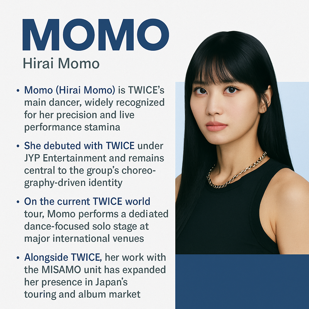 Momo Hirai infographics - Twice Tour