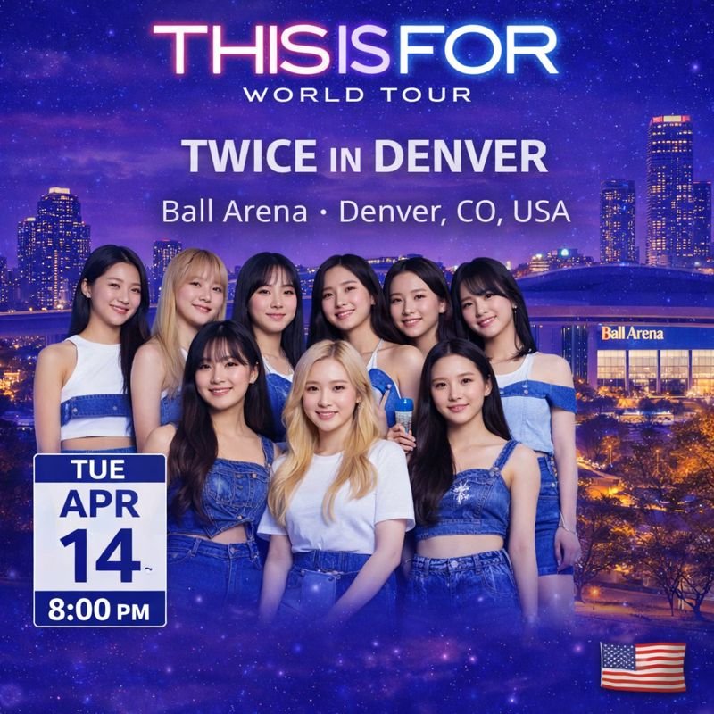TWICE Ball Arena, Denver Concert infographics