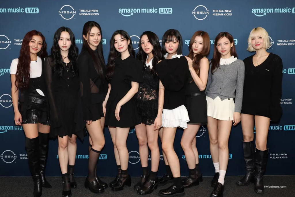 TWICE KPOP band in black