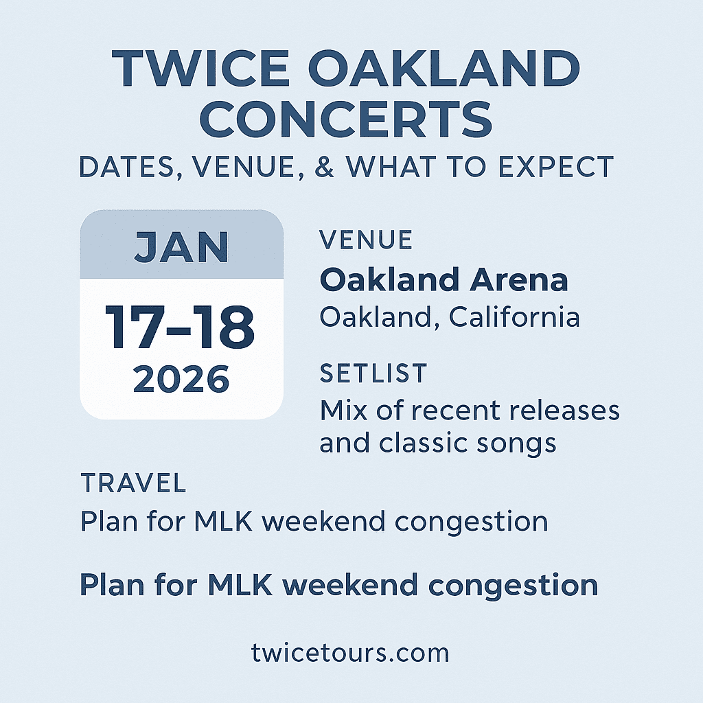 TWICE Oakland infographics