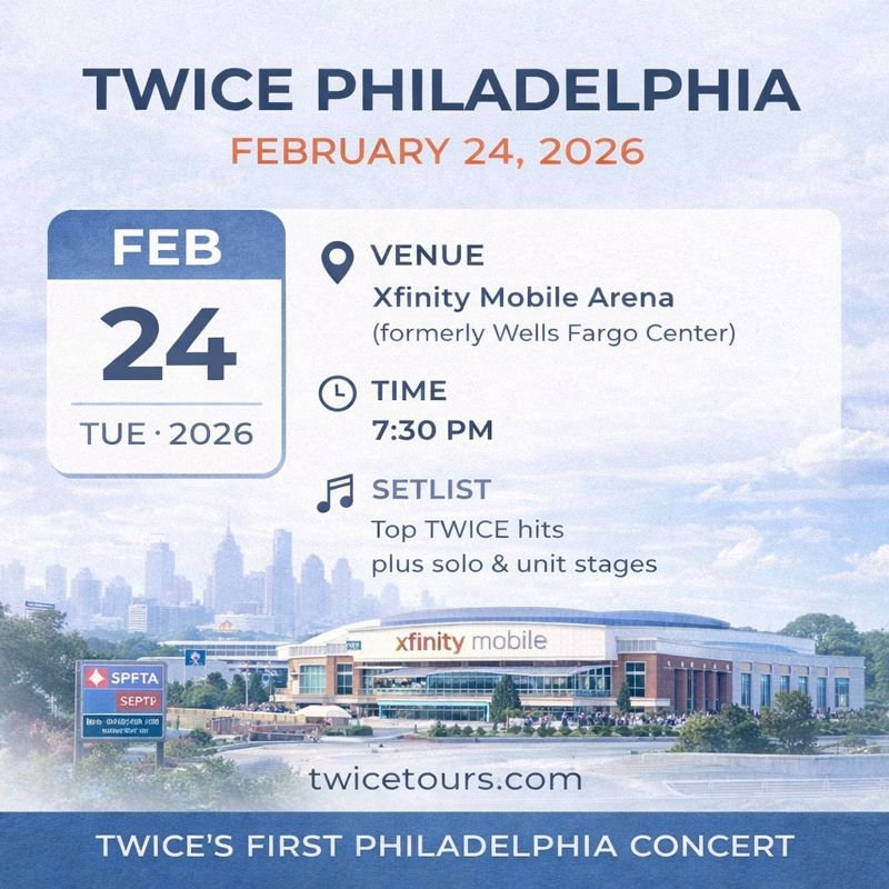 Philadelphia show on Feb 24, 2026 at Xfinity Mobile Arena infographics