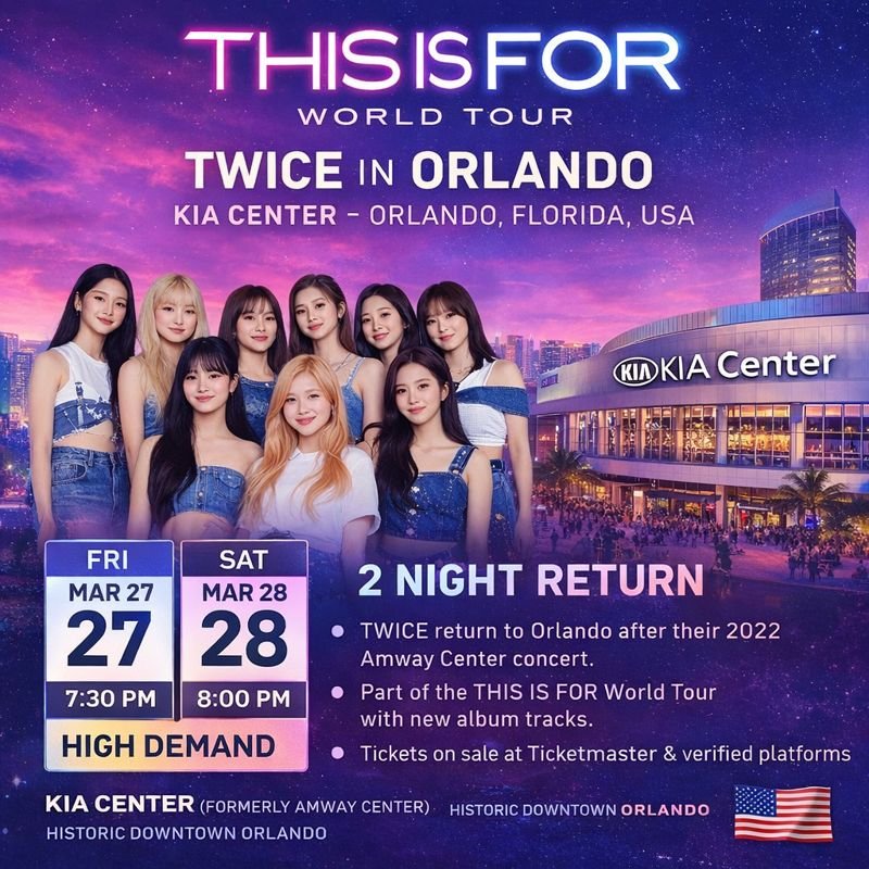 TWICE United Center, Chicago infographics