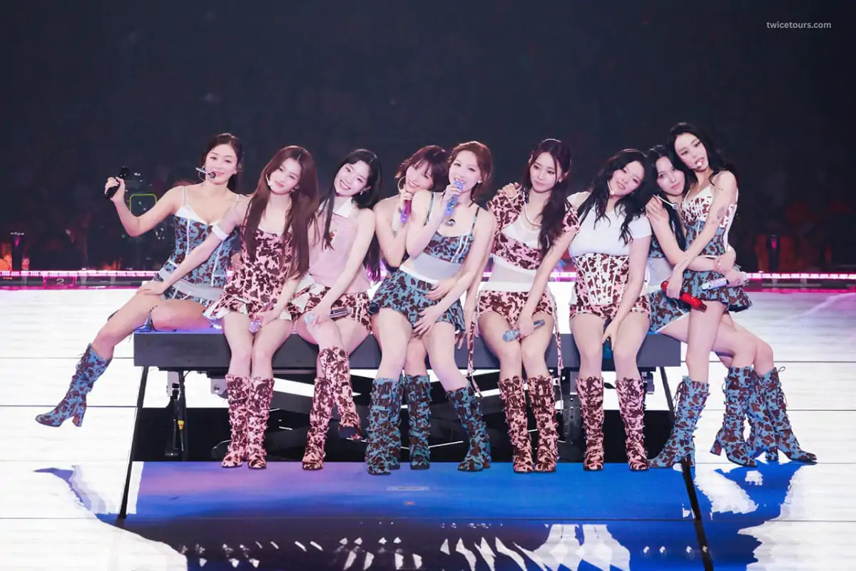TWICE’s Kia Forum Residency Sets a New Touring Standard 1 Girls on stage preparing for concert