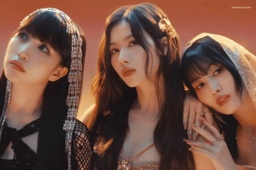 Momo Hirai in TWICE: Dance Legacy, Tours & Global Impact 6 Misamo - Momo, Sana, and Mina