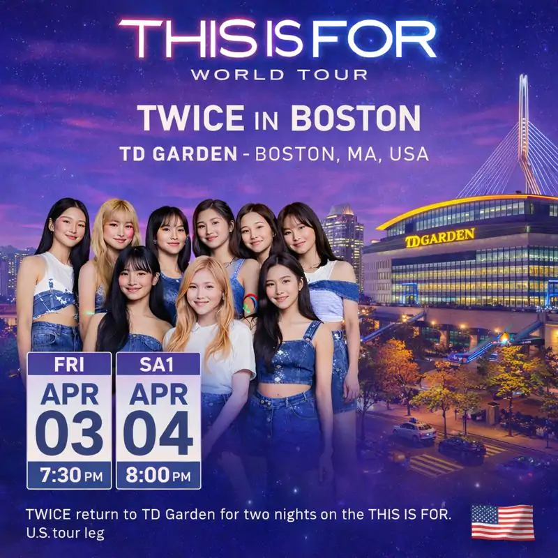TWICE in Boston 2026: TD Garden Concert Lineup, Tips & Tickets 3 TD Garden Concert, Boston infographics