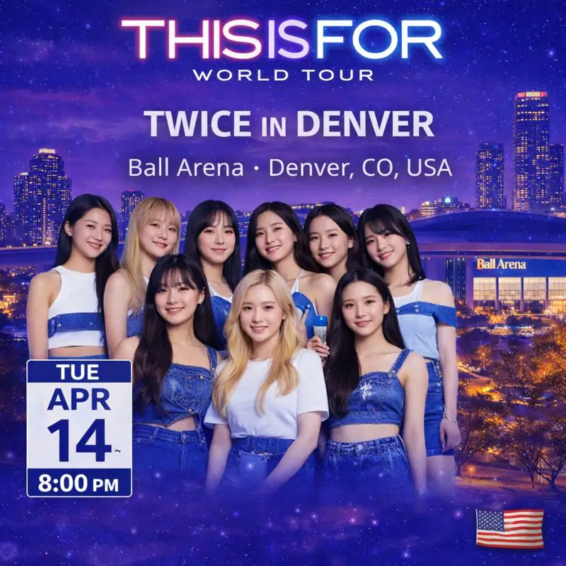 TWICE Denver 2026 Concert at Ball Arena: Tickets, Setlist & Guide 2 TWICE Ball Arena, Denver Concert infographics