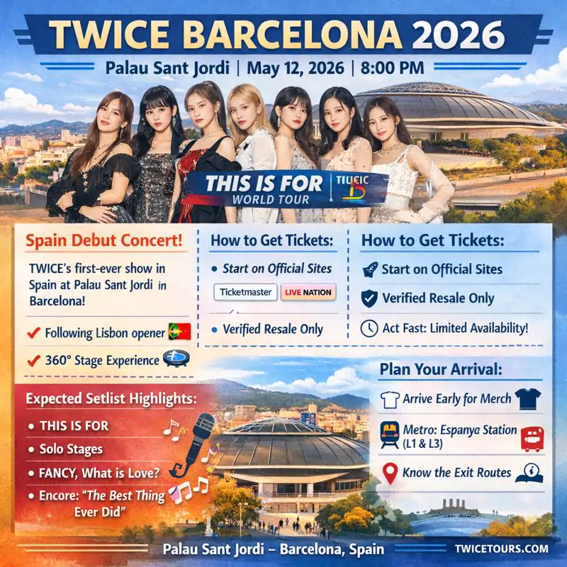 TWICE Barcelona Concert Inforgraphics