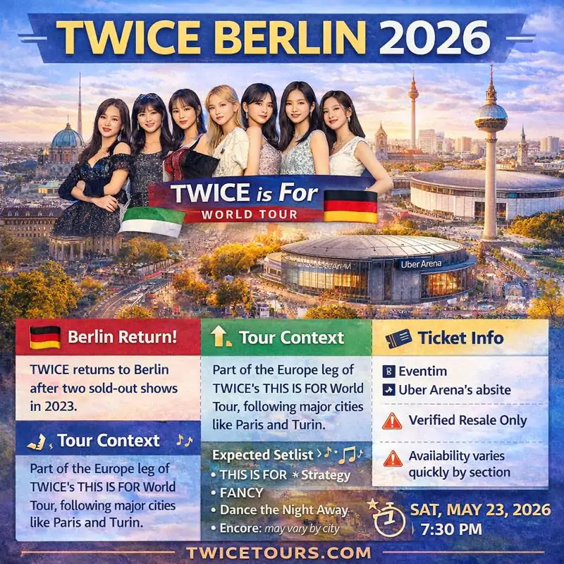 TWICE Berlin Concert Infographics