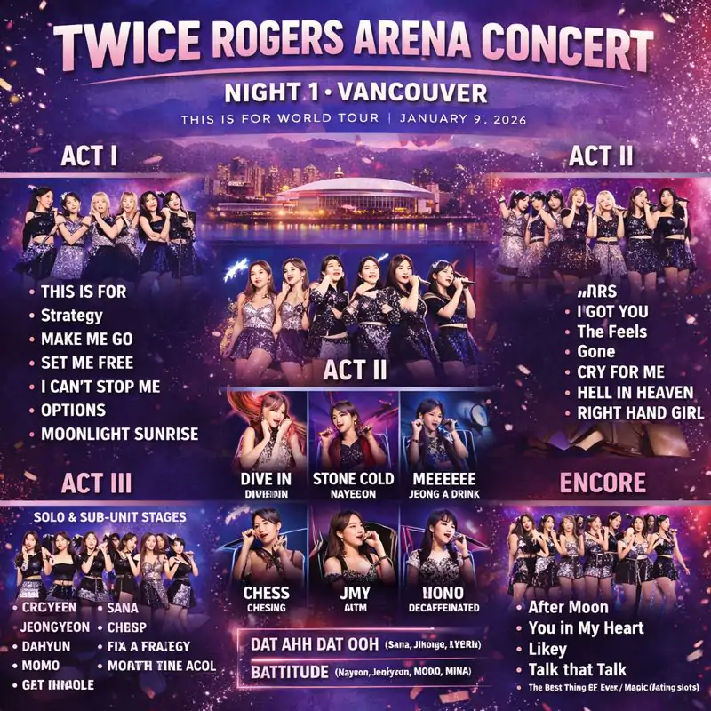TWICE First show recap infographics