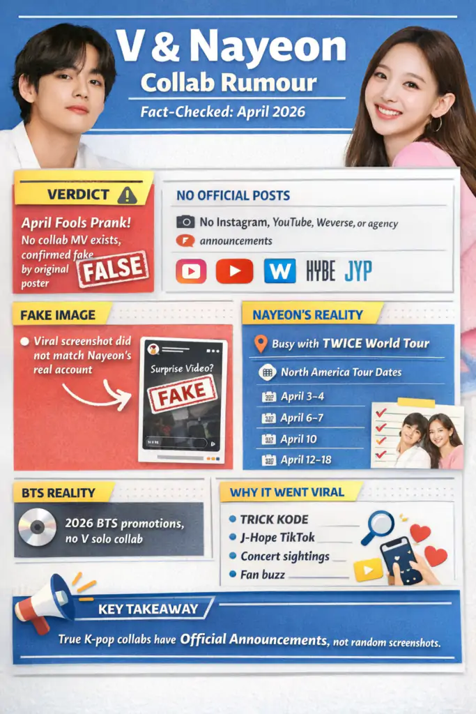 Fact-Check: Are BTS V and TWICE's Nayeon Releasing a Collab MV Together? 3 bts v and twice nayeon rumor